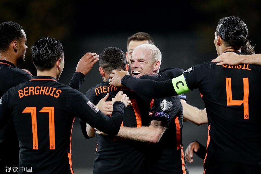 荷兰客场大胜拉脱维亚，实现三连胜